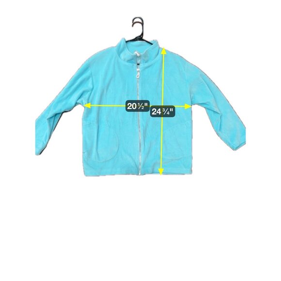 Can Do Fashions Womens Light Blue Full Zip Collared Jacket SZ Small - Picture 7 of 8